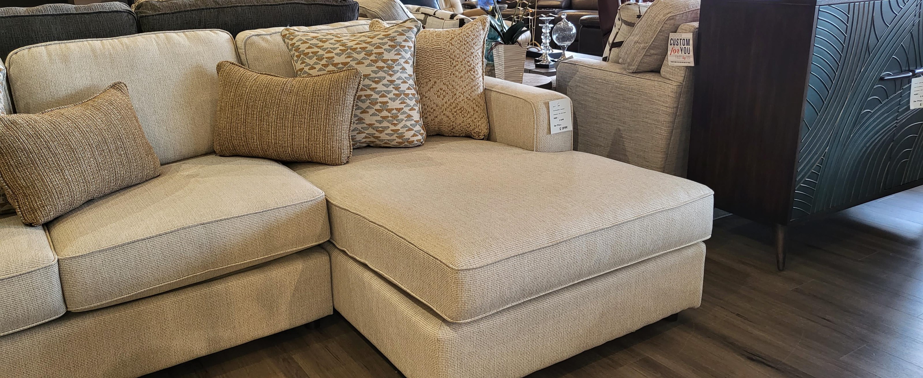 Tan sectional ashley sale furniture